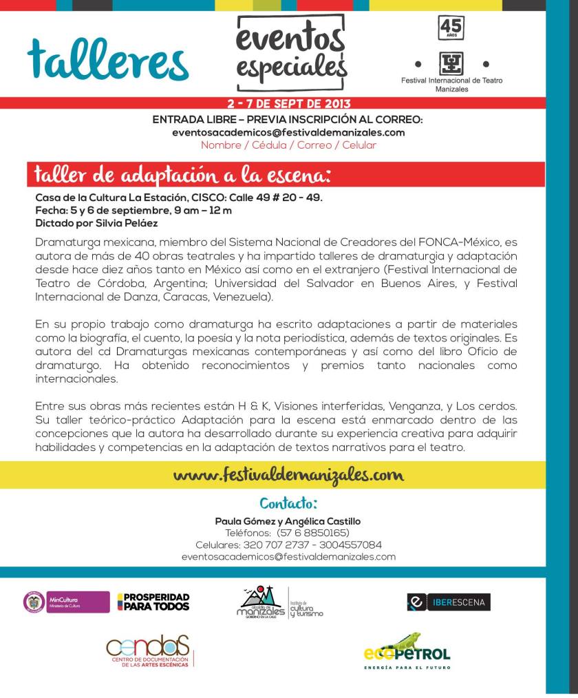 Taller Adaptación de Silvia Peláez